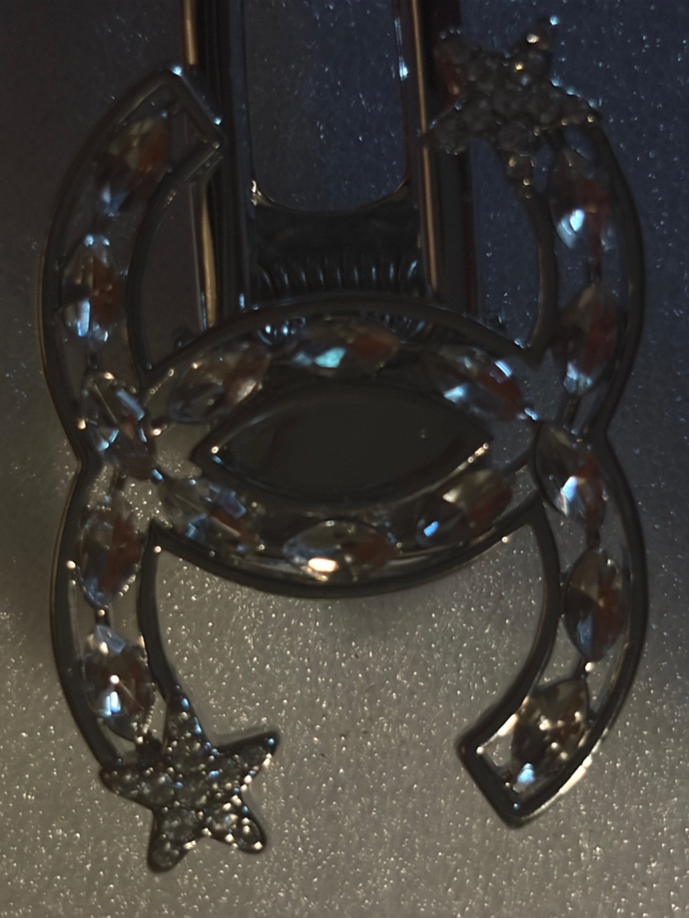 CHANEL Silver Crystal CC Logo Hair Clip - Picture 4 of 8